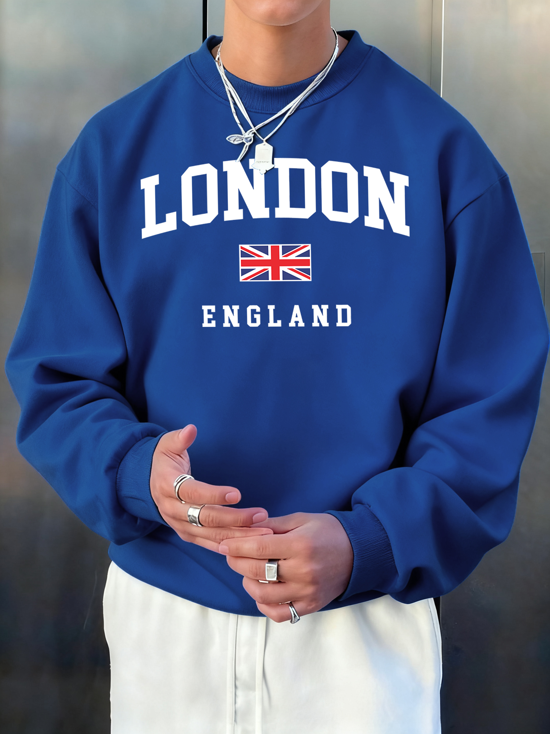 Winter Clothing London - London England Letter Flag Printed Sweatshirt