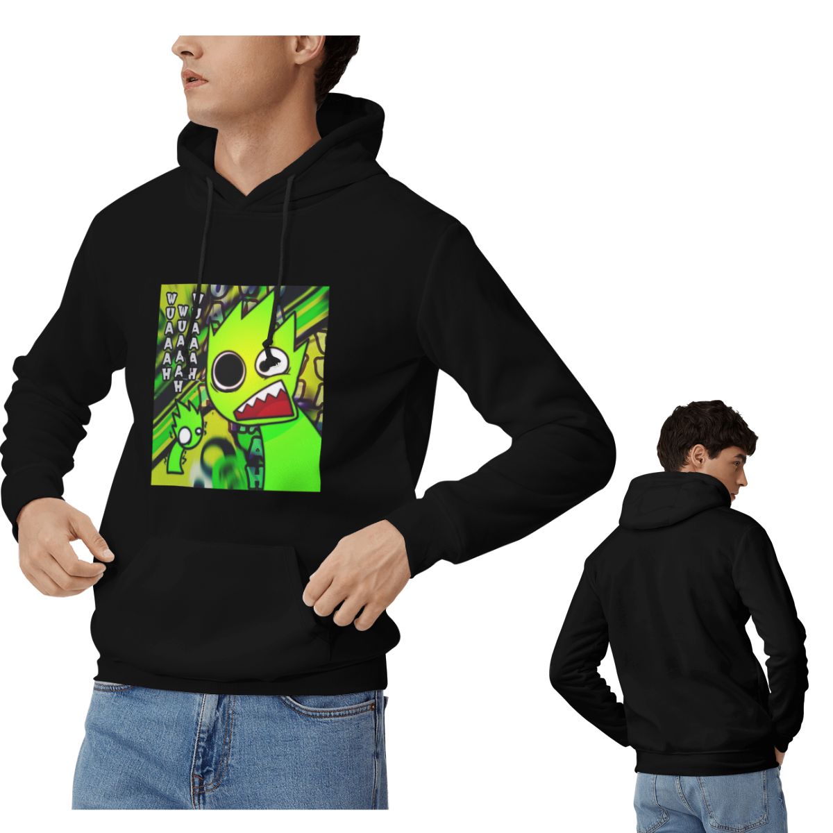 Winter Clothing Game - Sprunki Cartoon Incredibox Game Hoodies Men's