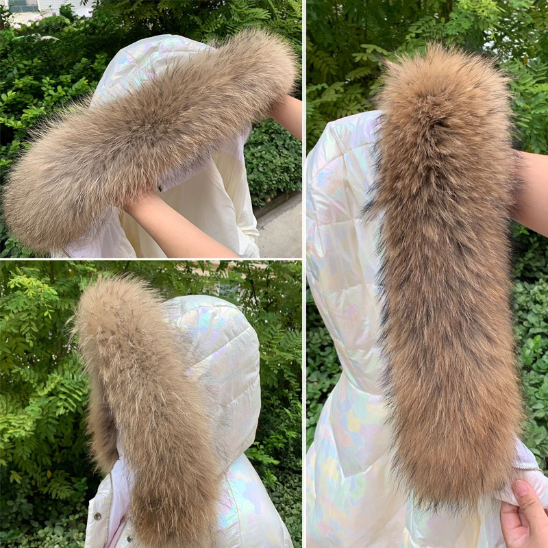 Winter Clothing Hoodie - Real Fur Collar for Coat Parkas