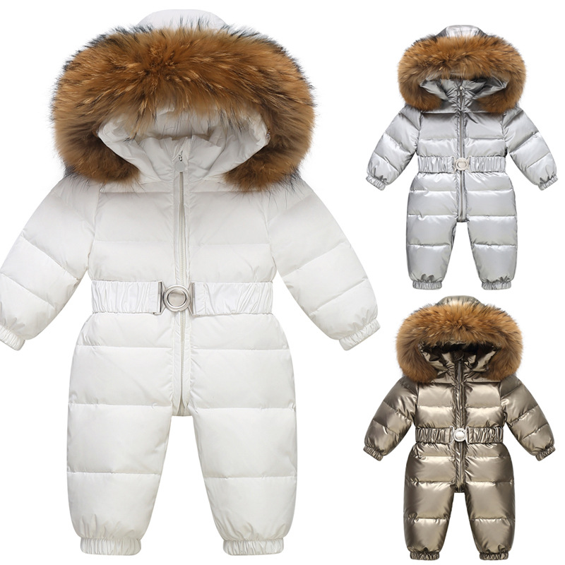 Winter Clothing For Toddlers - Children Winter Overalls Waterproof Hooded Girl