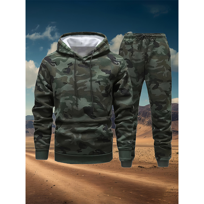 Winter Clothing Hoodie - Autumn Camouflage 3D Print Hoodies Pant