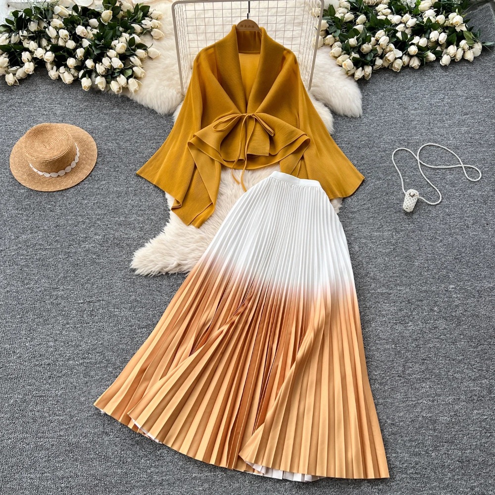 Winter Clothing Kit - Elegant Long Sleeves Bandage Loose Top
