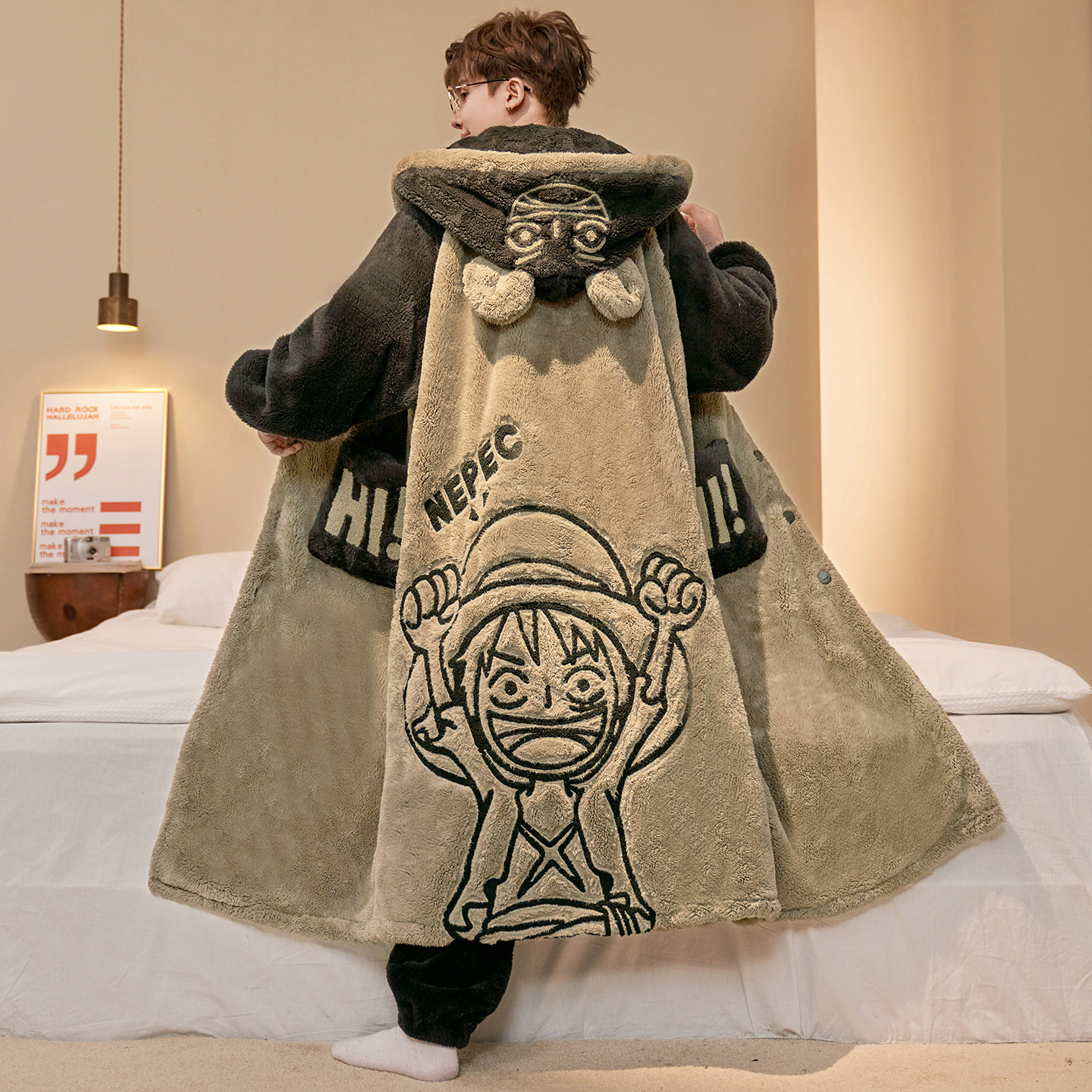 Winter Clothing Kit - One Piece Luffy Bathrobe Anime Winter