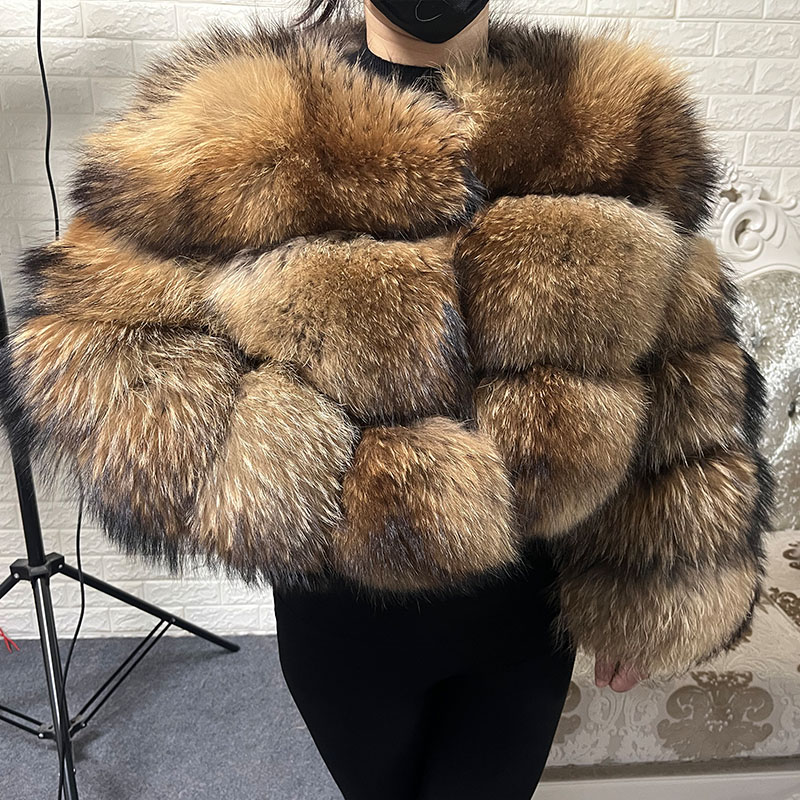 Plus Size Tops Brown Fur Maoma - مراجعة Jacket Winter Clothing وسعره