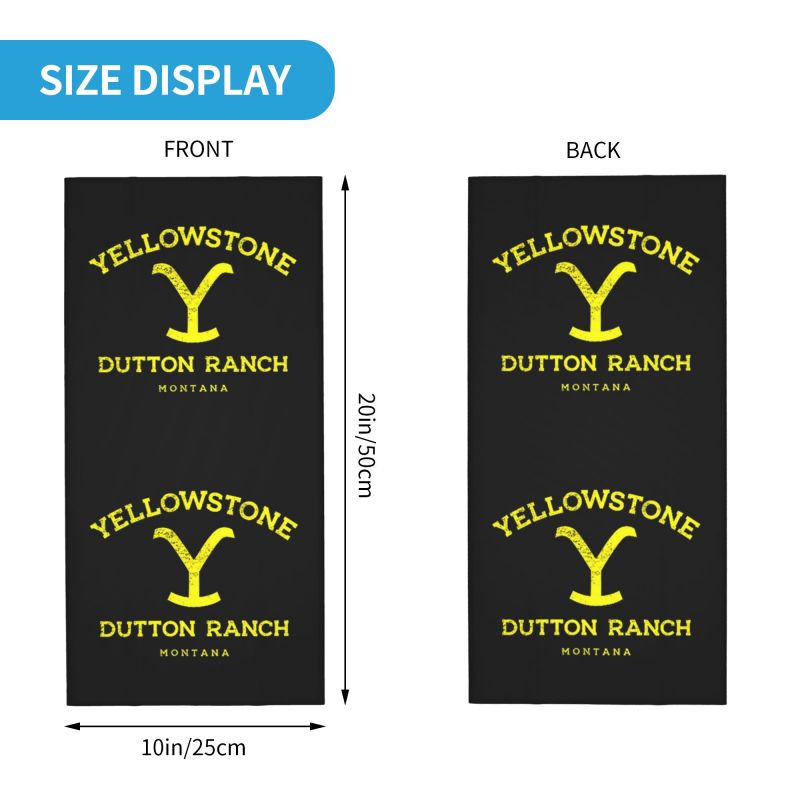 Yellowstone Dutton Ranch Print - مراجعة Neck Gaiter Fleece وسعره