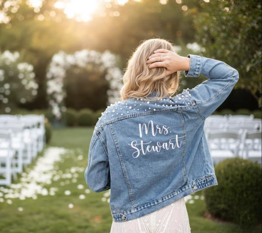 Custom Embroidered Bride Denim - مراجعة Jacket Winter Clothing وسعره