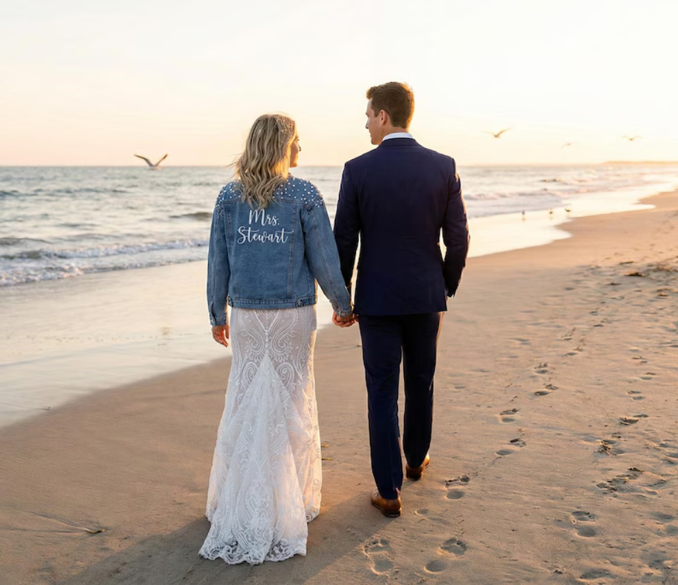 Custom Embroidered Bride Denim - مراجعة Jacket Winter Clothing وسعره