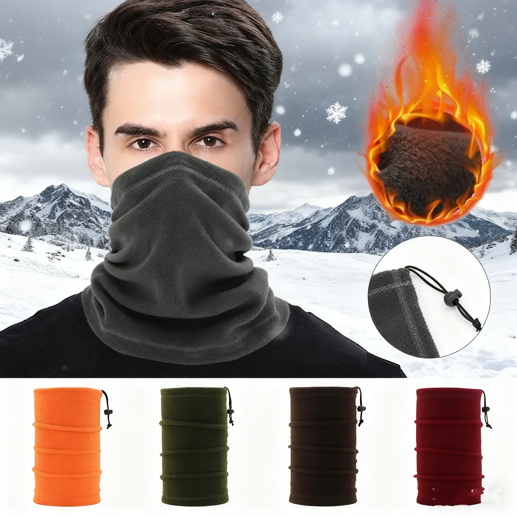 Winter Face Cover Neck Gaiter  - مراجعة Neck Gaiter Fleece وسعره