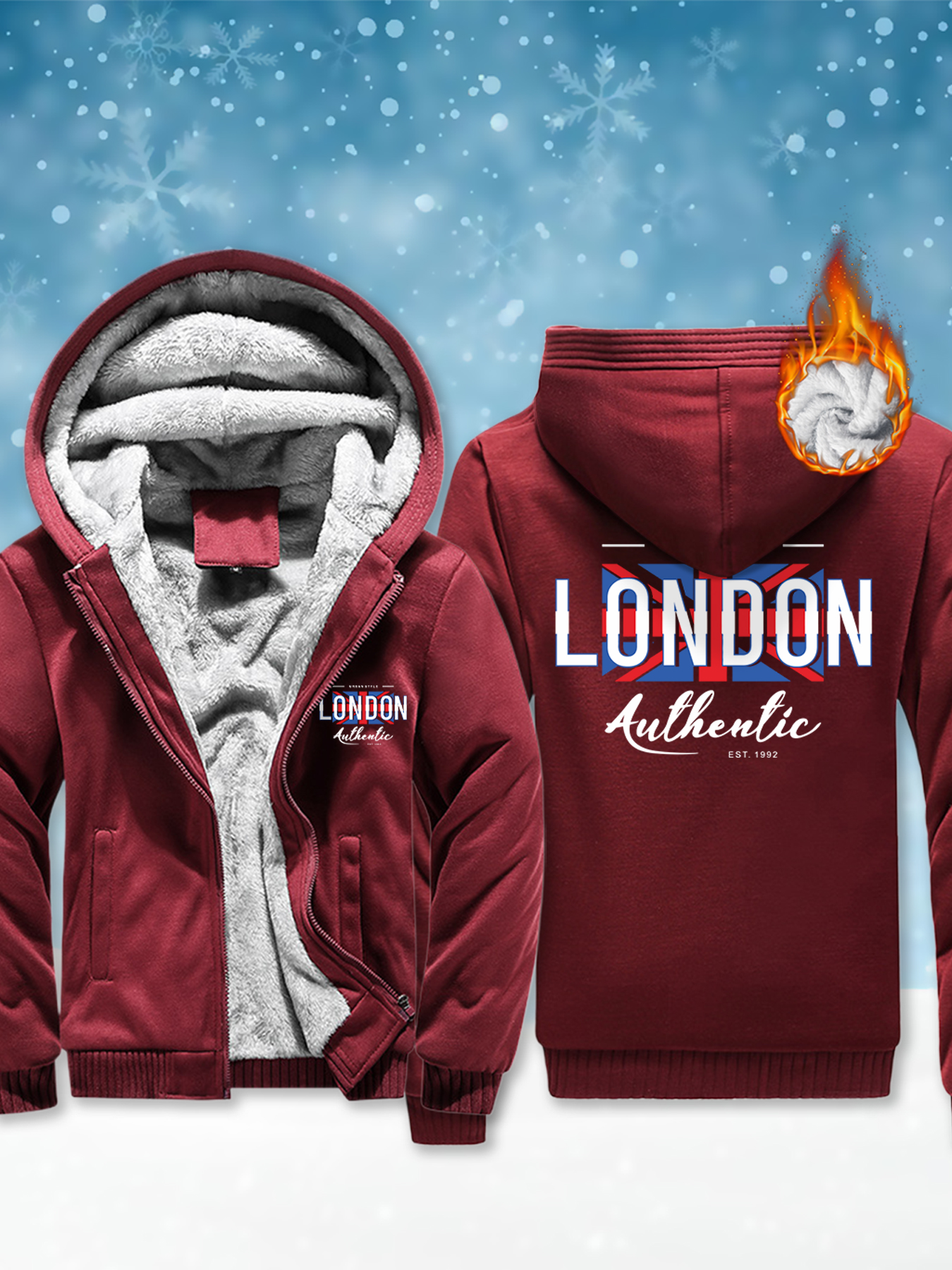 London Urban Style Print Men C - مراجعة Winter Clothing London وسعره