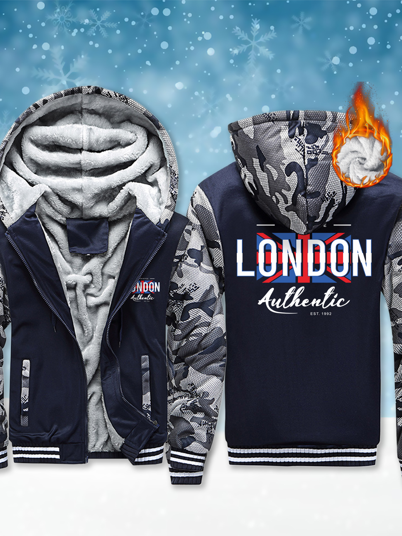 London Urban Style Print Men C - مراجعة Winter Clothing London وسعره