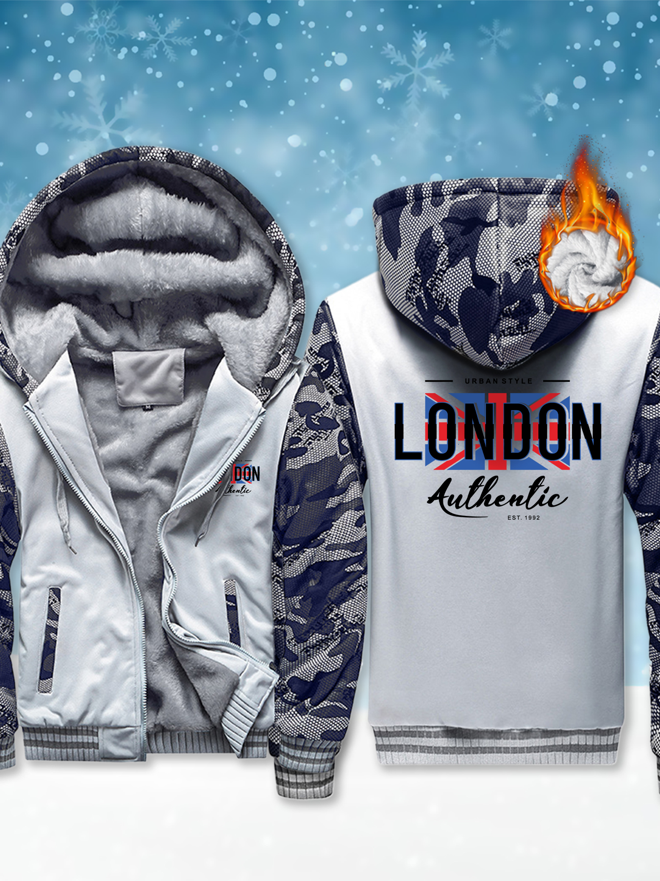 London Urban Style Print Men C - مراجعة Winter Clothing London وسعره
