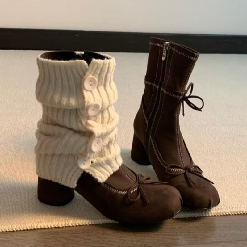 Bow High Heels Women Boots New - مراجعة Winter Clothing Women'S وسعره