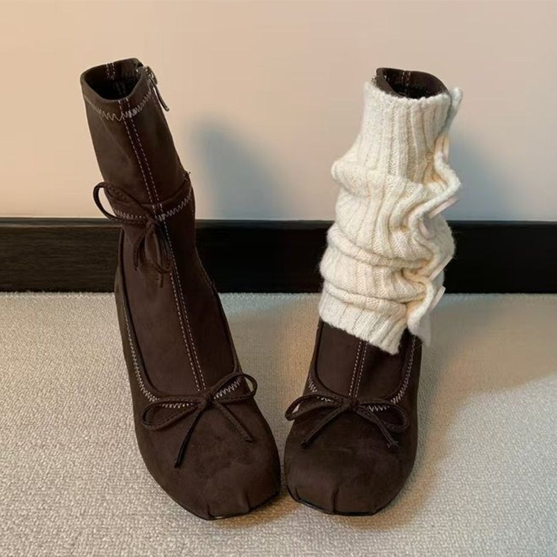Bow High Heels Women Boots New - مراجعة Winter Clothing Women'S وسعره