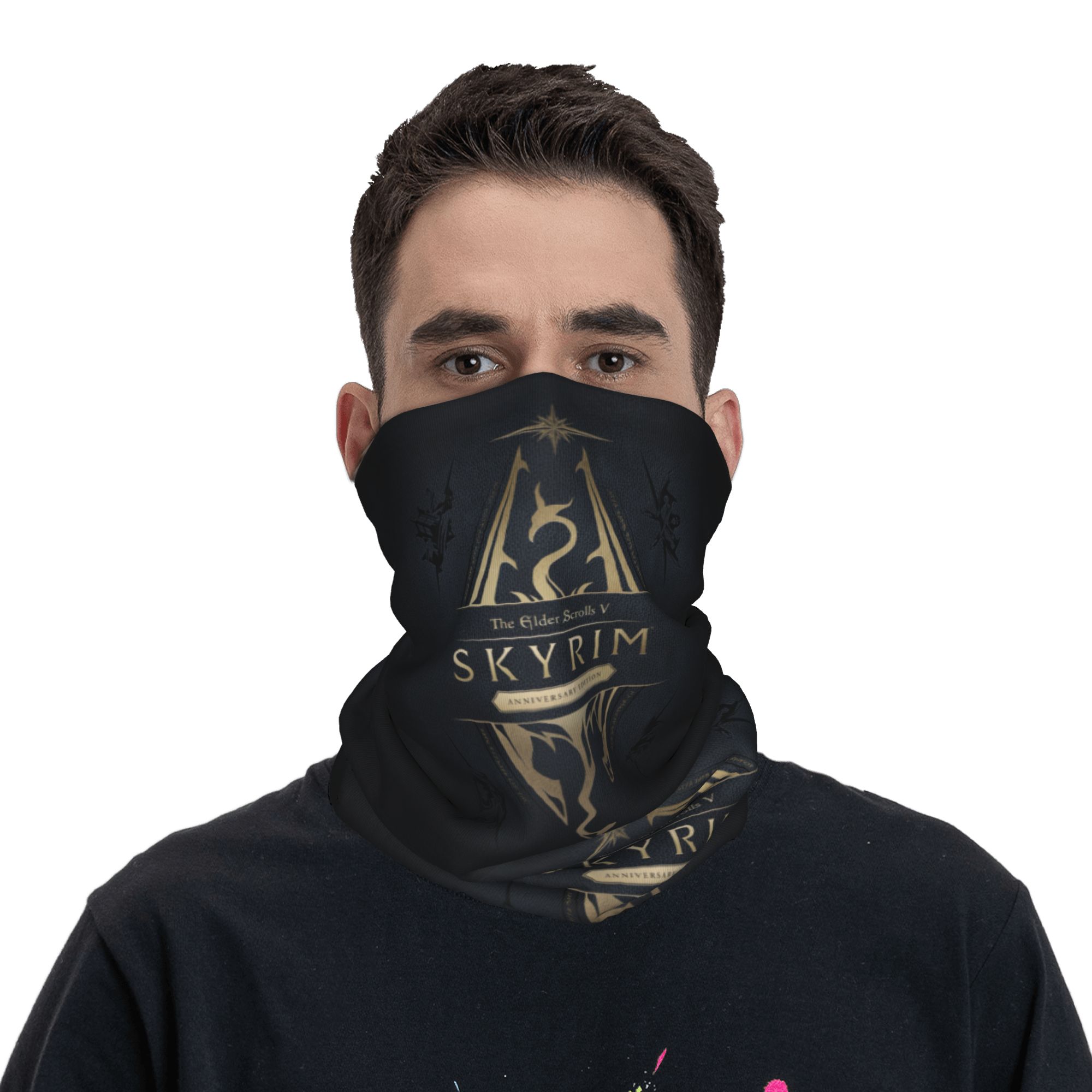 Custom Skyrim Logo Bandana Win - مراجعة Neck Gaiter Fleece وسعره