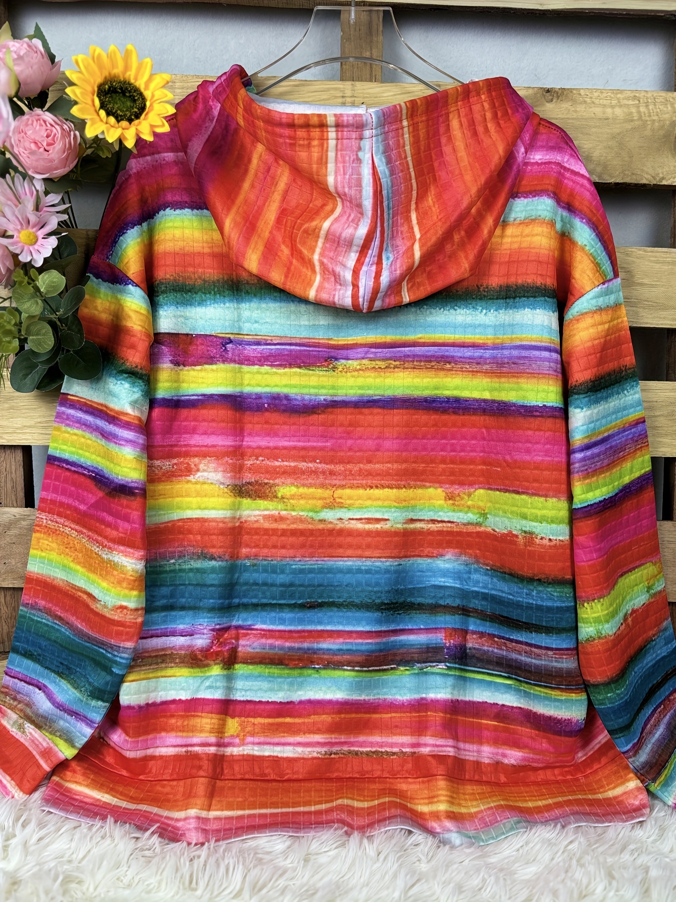 Women's Plus Size Striped Waff - مراجعة Winter Clothing Hoodie وسعره