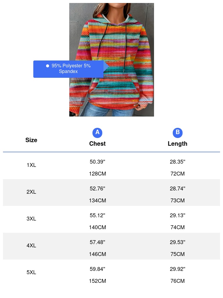 Women's Plus Size Striped Waff - مراجعة Winter Clothing Hoodie وسعره
