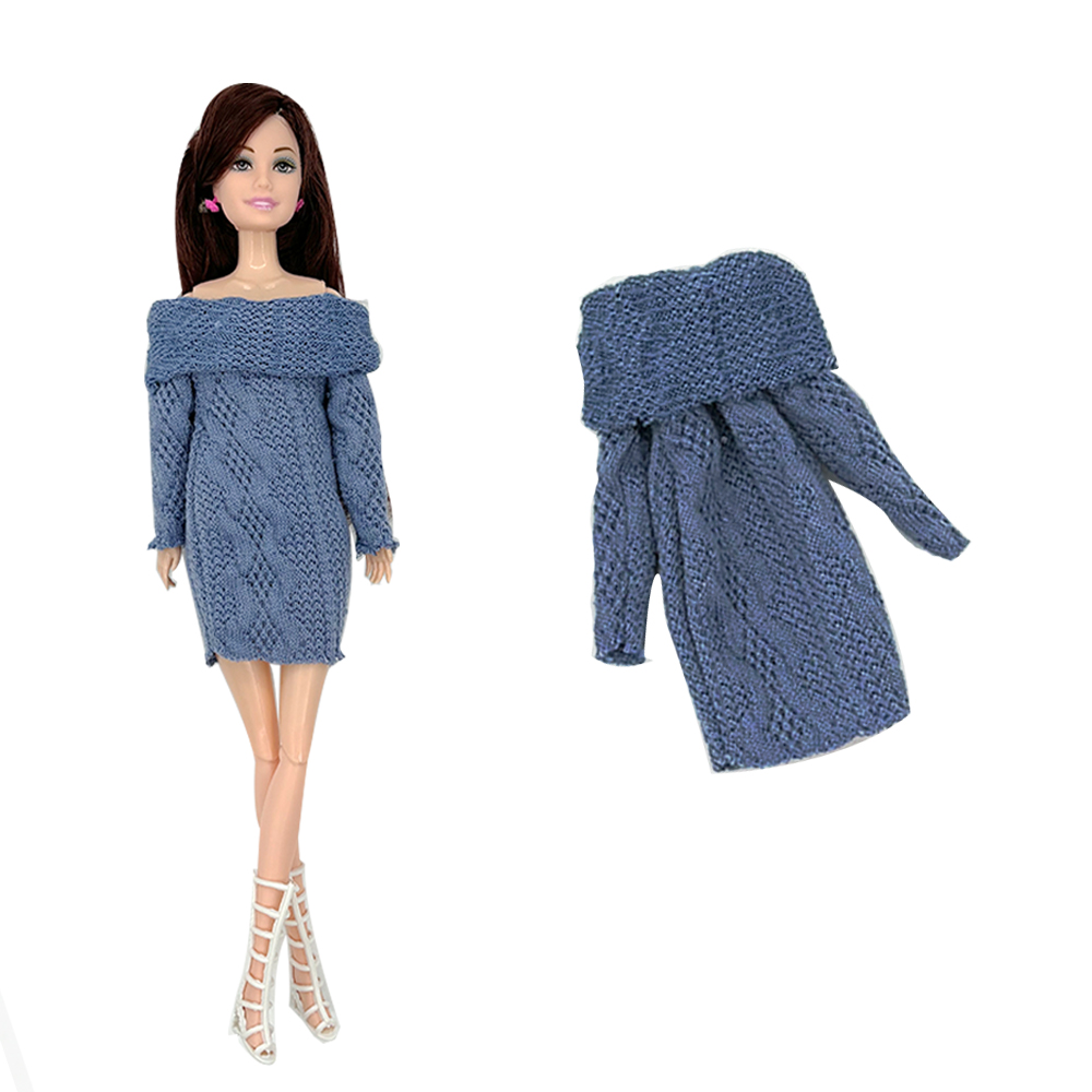 4PCS Fashion Sweater Dresses f - مراجعة Winter Clothing Game وسعره