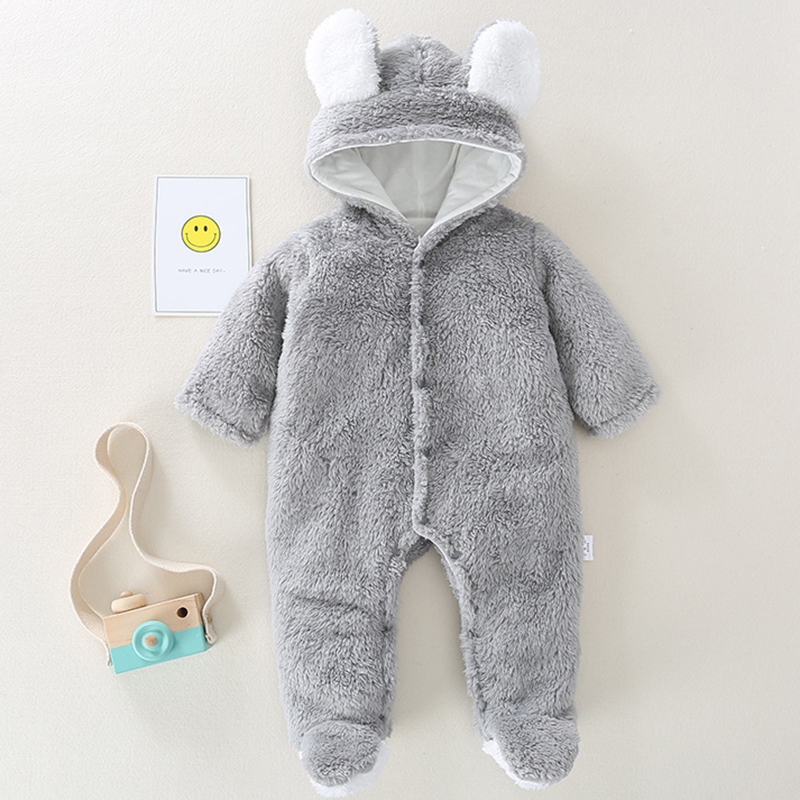 Winter Baby Boy Romper Hooded  - مراجعة Winter Clothing Baby Boy وسعره