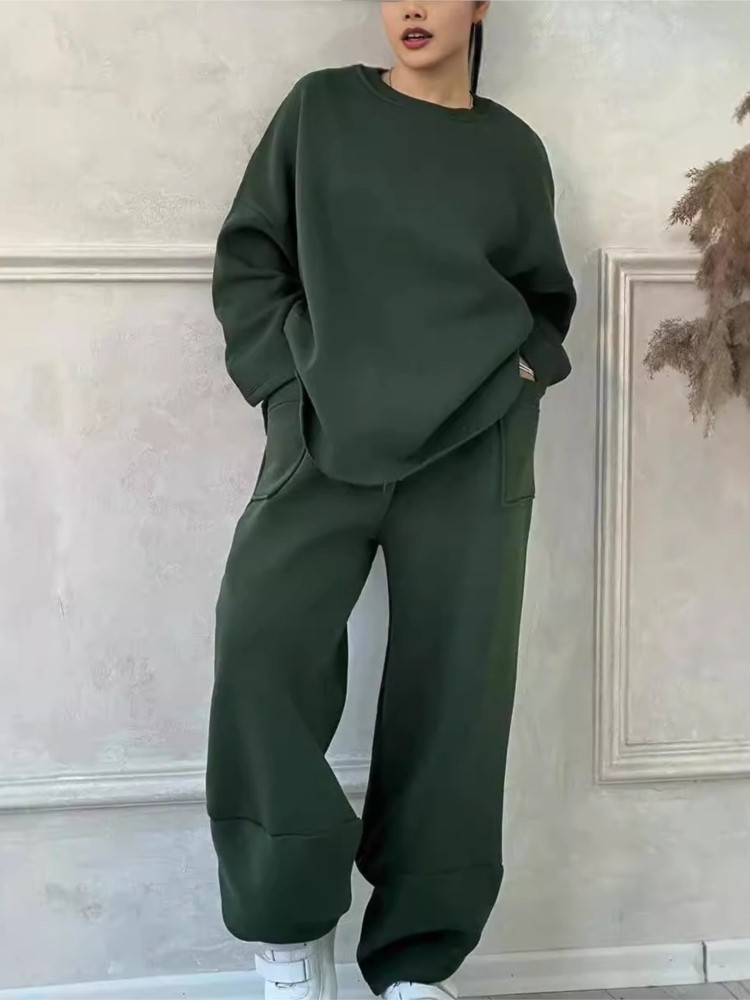 New Solid 2 Piece Set Women's  - مراجعة Winter Clothing Kit وسعره