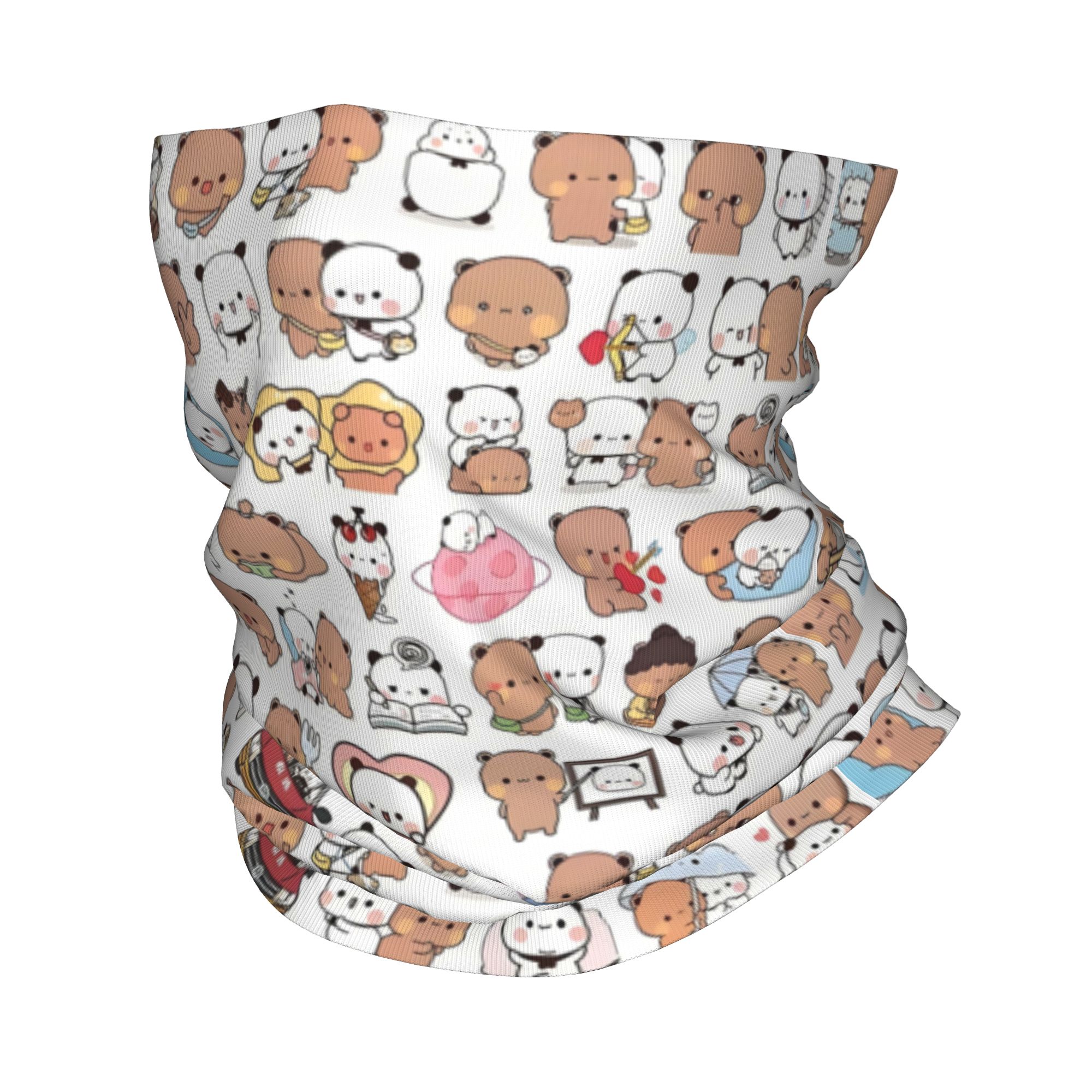 Custom Bear Cartoon Peach And  - مراجعة Neck Gaiter Fleece وسعره
