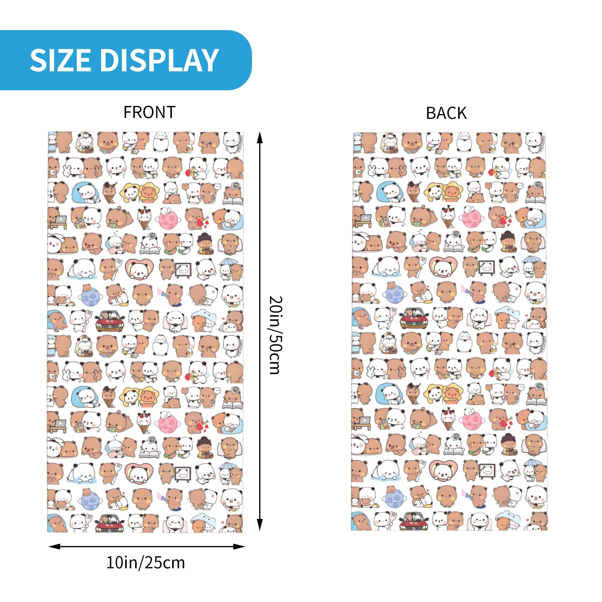 Custom Bear Cartoon Peach And  - مراجعة Neck Gaiter Fleece وسعره