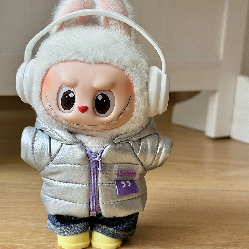 For 15 17cm Labubu Doll Down J - مراجعة Jacket Winter Clothing وسعره