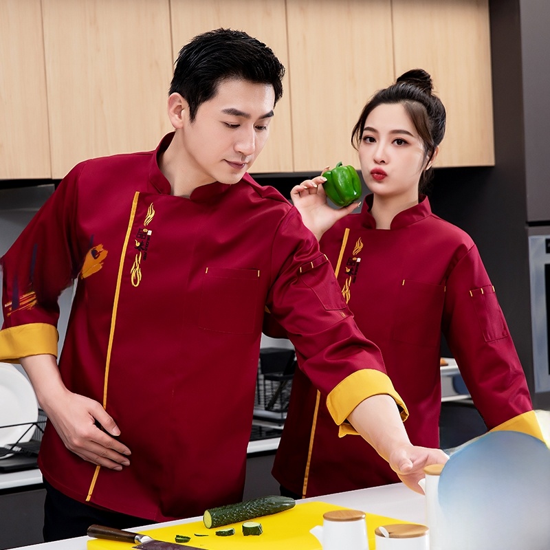 Long Sve Chef Work orms for Me - مراجعة Winter Clothing Logos وسعره