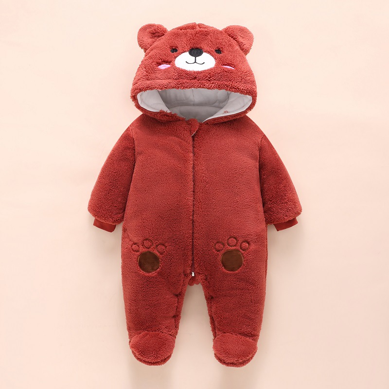 0-12M Baby Rompers Cute Bear T - مراجعة Winter Clothing Baby Boy وسعره