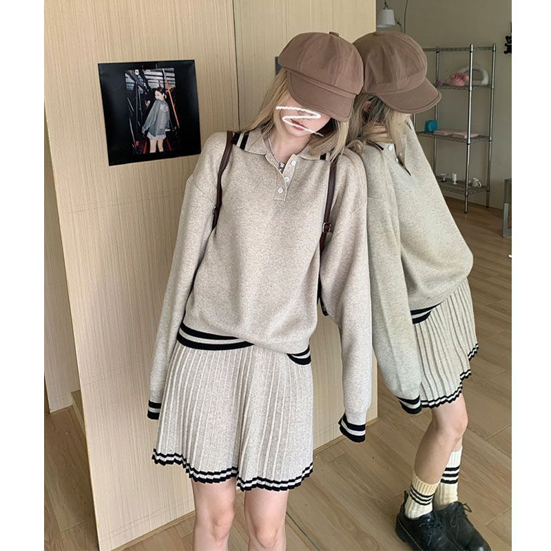 Color Blocked Polo Collar Long - مراجعة Winter Clothing Kit وسعره