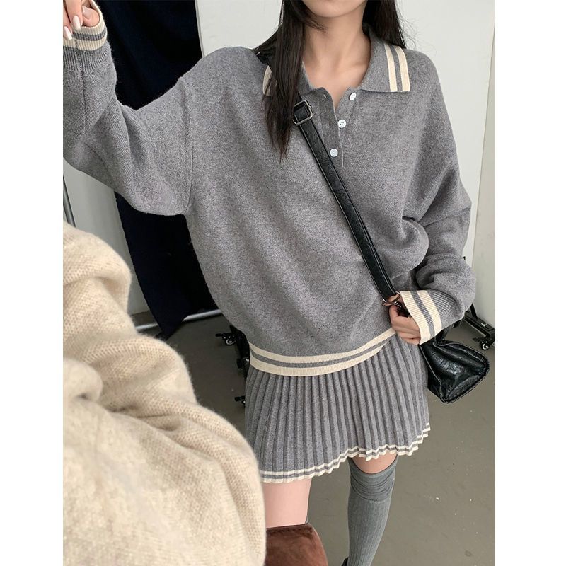 Color Blocked Polo Collar Long - مراجعة Winter Clothing Kit وسعره