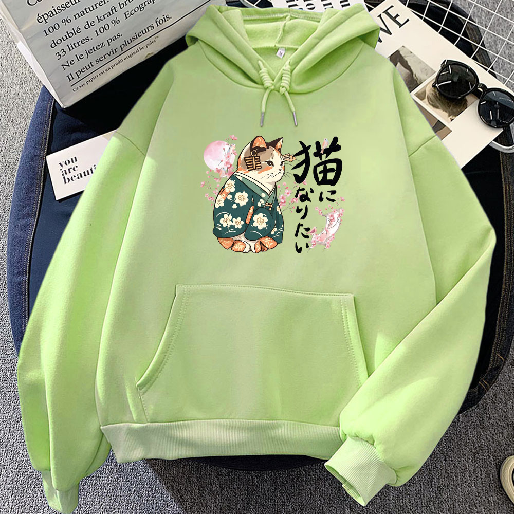 Ukiyoe Style Kanji Cat Printin - مراجعة Yellow Winter Clothing وسعره