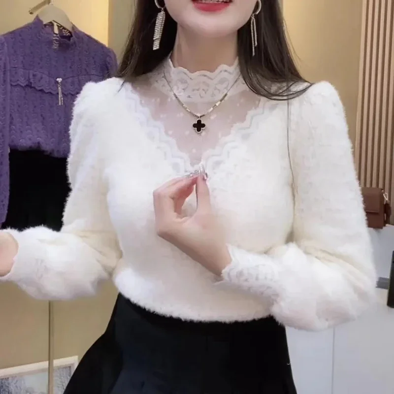 Autumn Winter Lace Tops Blouse - مراجعة Winter Clothing Kit وسعره