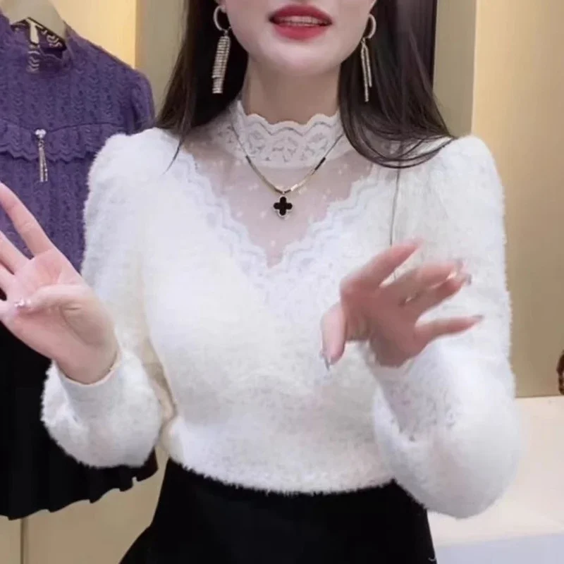 Autumn Winter Lace Tops Blouse - مراجعة Winter Clothing Kit وسعره