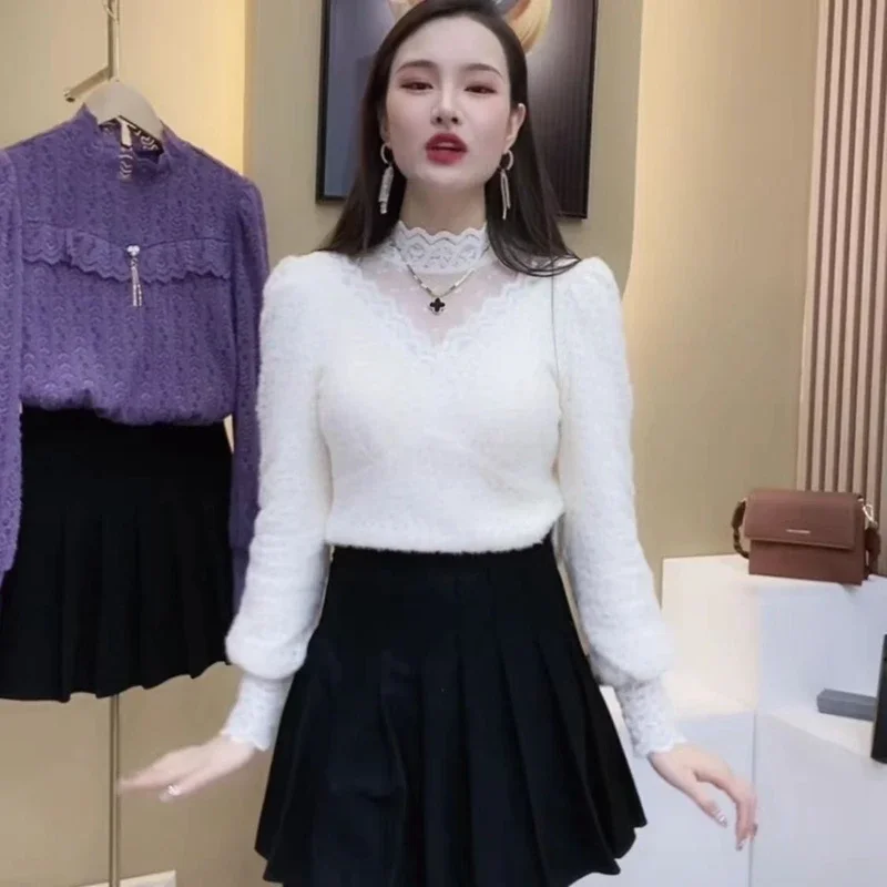 Autumn Winter Lace Tops Blouse - مراجعة Winter Clothing Kit وسعره