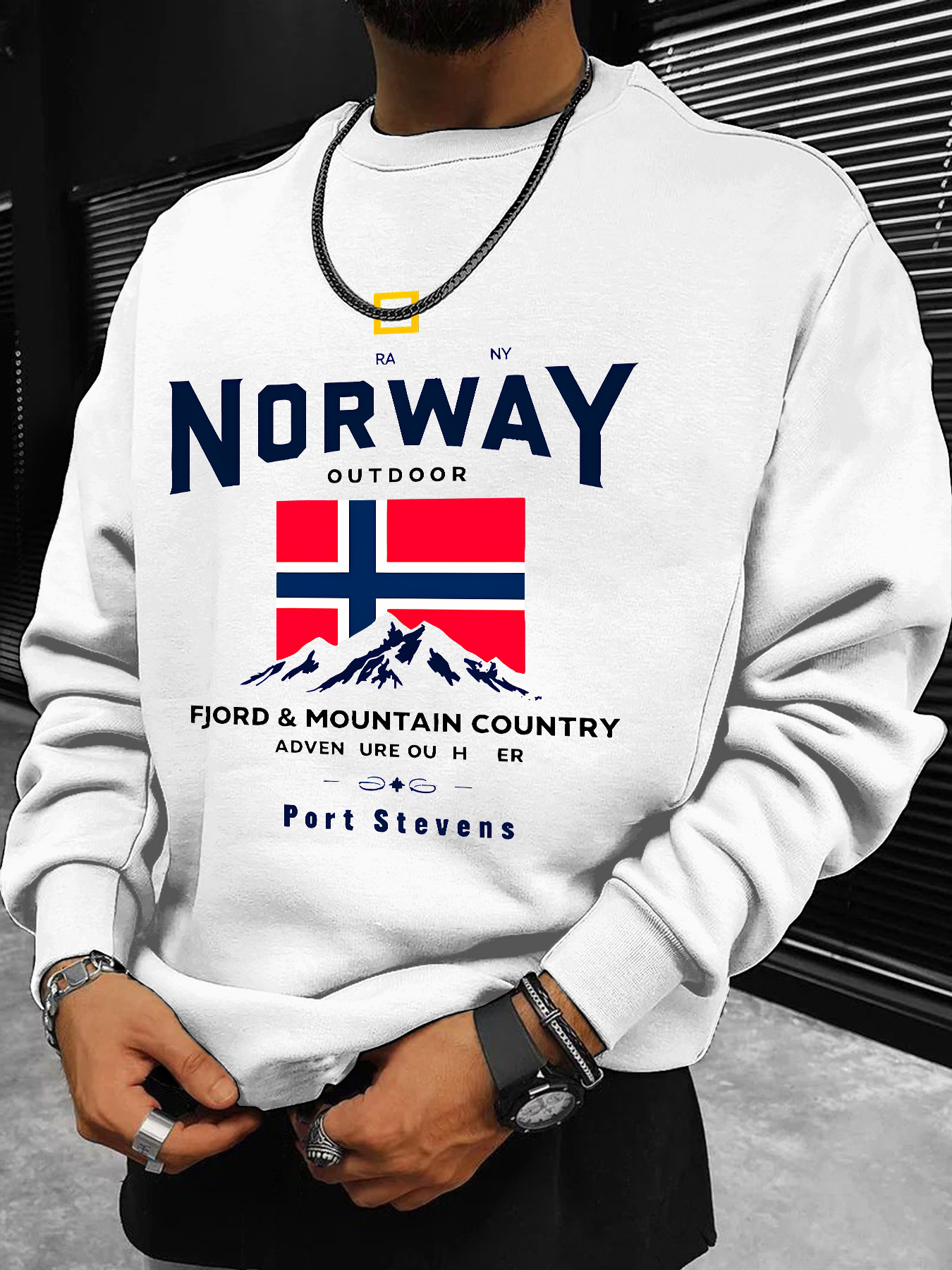 Men's sweatshirt, Norwegian fl - مراجعة Winter Clothing Norway وسعره