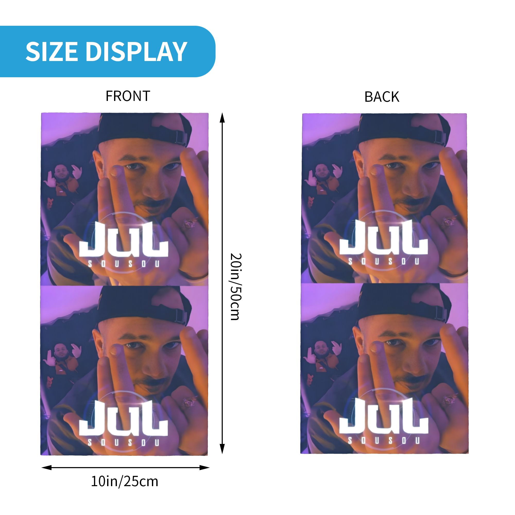 Custom JuL Rap Music Bandana W - مراجعة Neck Gaiter Fleece وسعره
