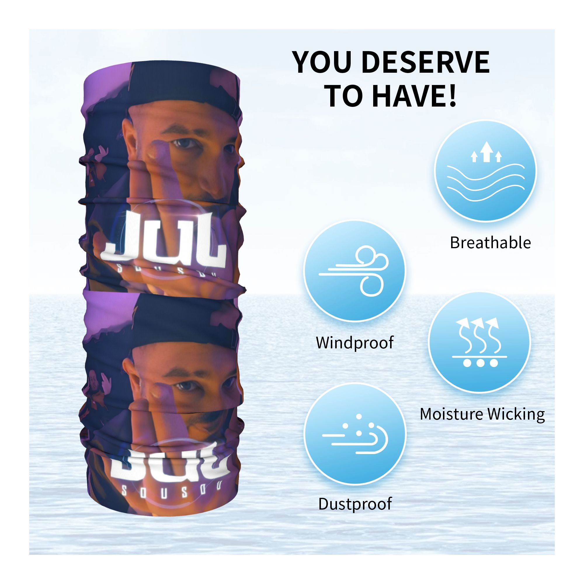 Custom JuL Rap Music Bandana W - مراجعة Neck Gaiter Fleece وسعره