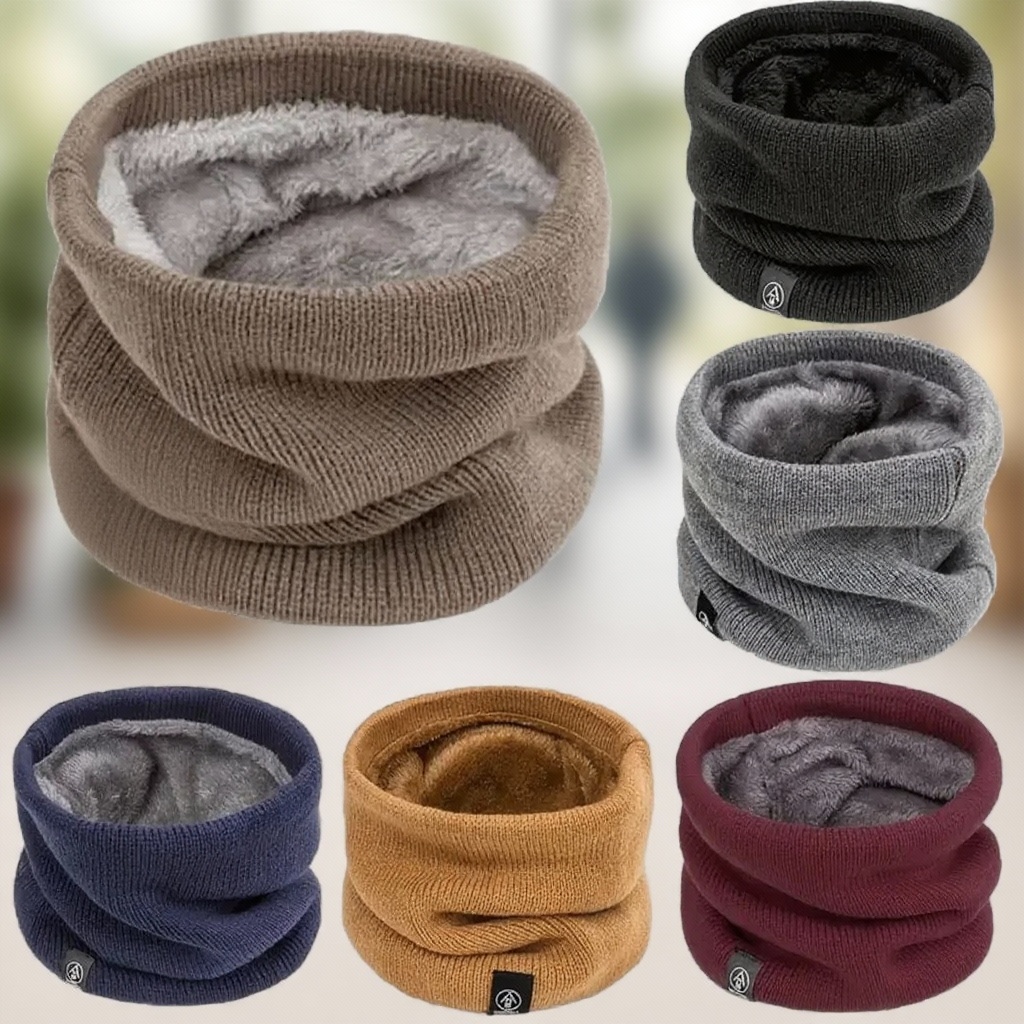 Warm Knitted Scarf Thickened P - مراجعة Neck Gaiter Fleece وسعره