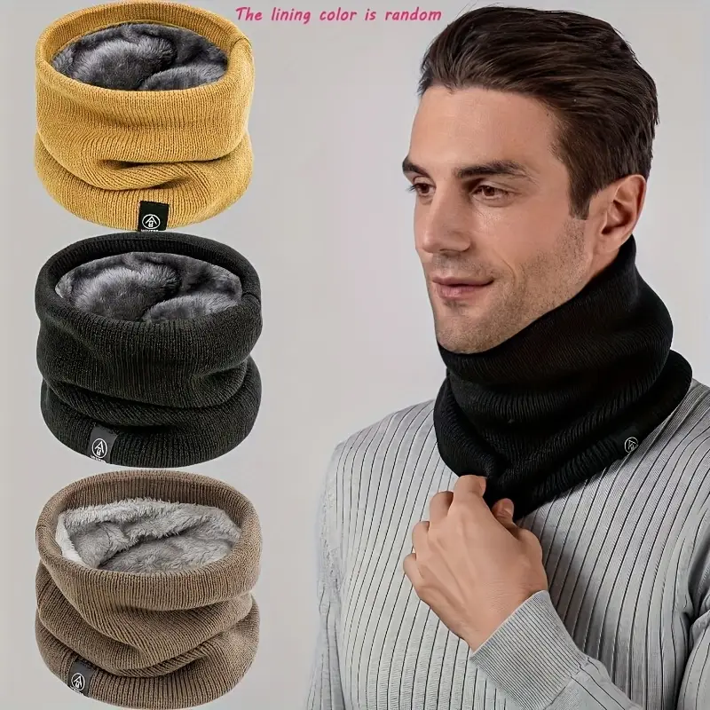 Warm Knitted Scarf Thickened P - مراجعة Neck Gaiter Fleece وسعره