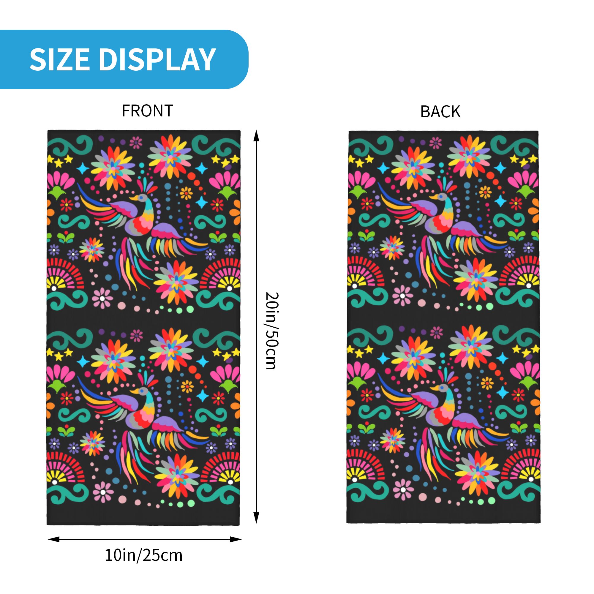 Custom Mexican Floral Flower T - مراجعة Neck Gaiter Fleece وسعره