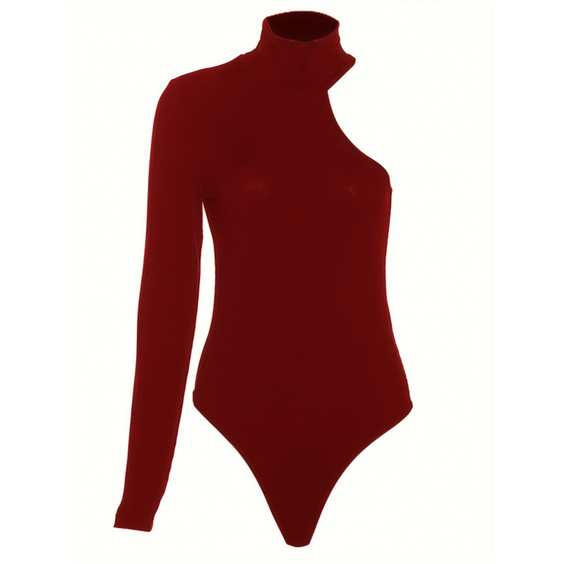 Solid Asymmetric One Shoulder  - مراجعة Winter Clothing Women'S وسعره