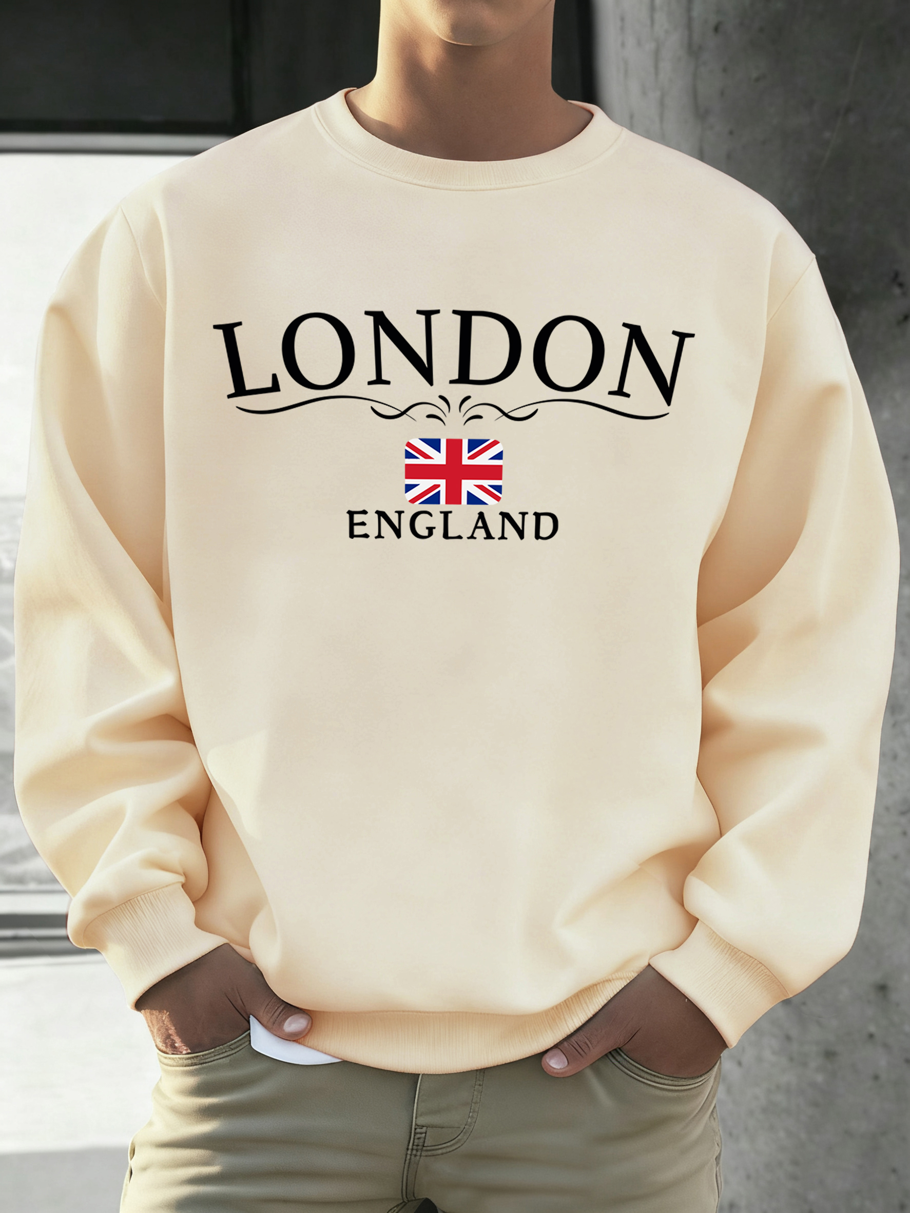 London England Flag Print Swea - مراجعة Winter Clothing London وسعره