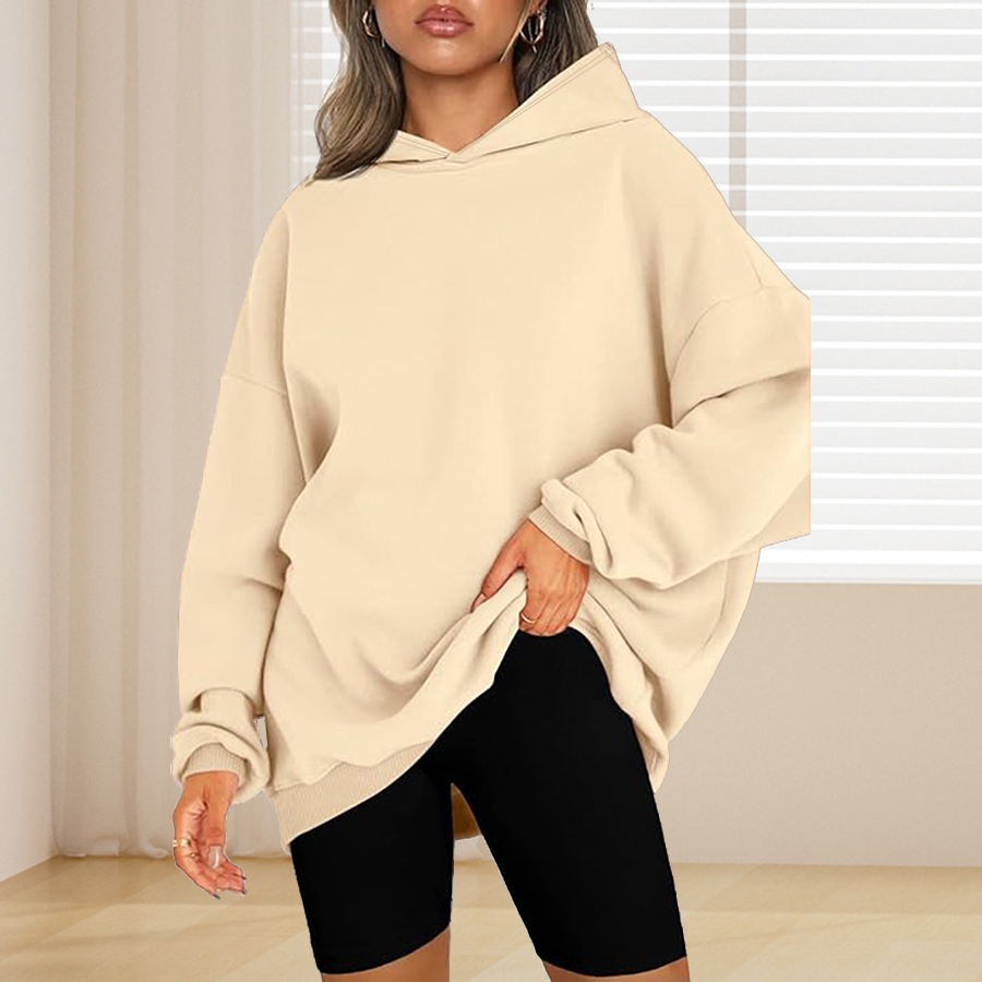 Plus Size Basic Solid Color Ho - مراجعة Winter Clothing Hoodie وسعره