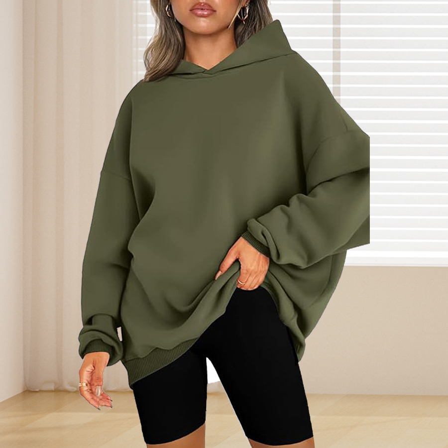 Plus Size Basic Solid Color Ho - مراجعة Winter Clothing Hoodie وسعره
