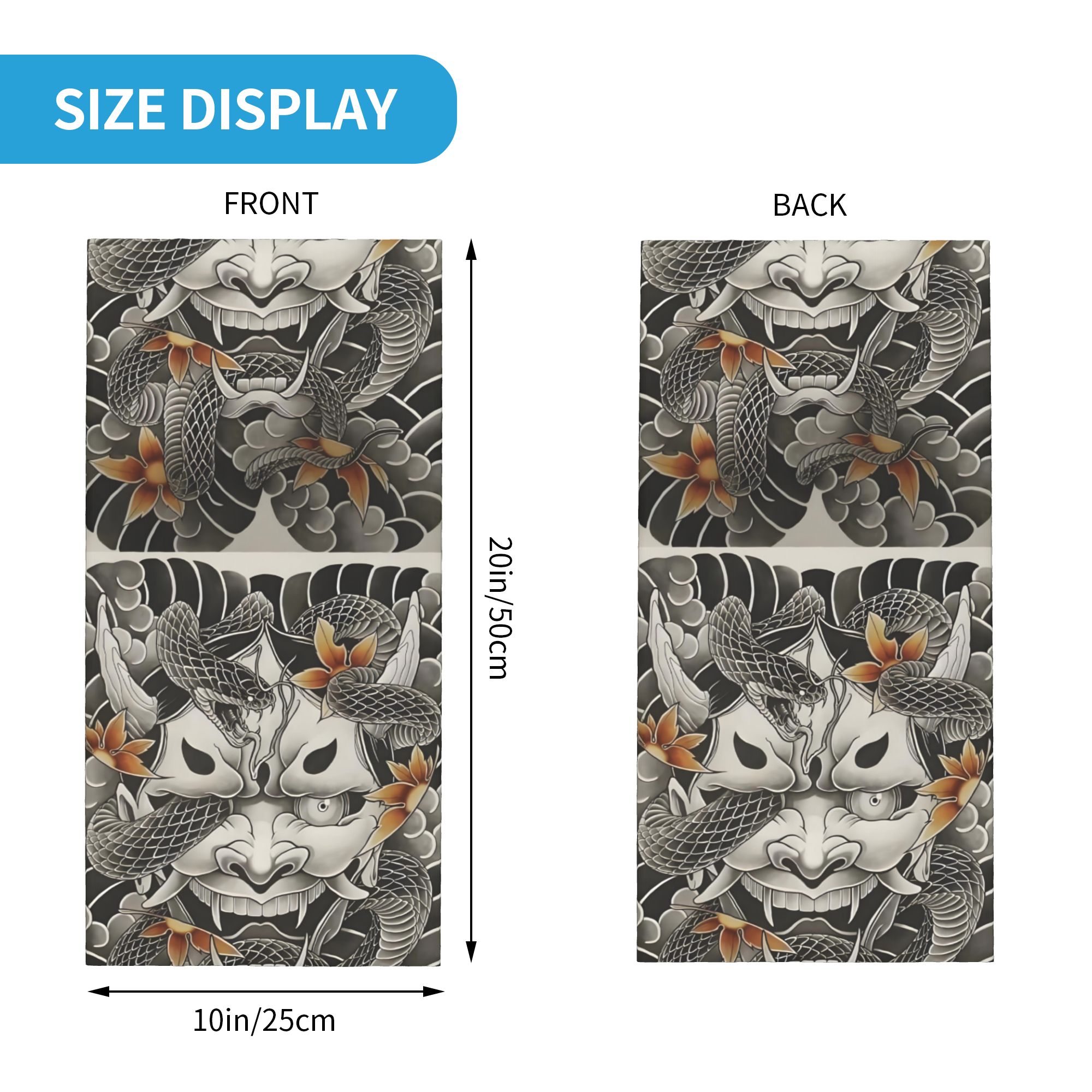 Custom Samurai Oni Demon Banda - مراجعة Neck Gaiter Fleece وسعره