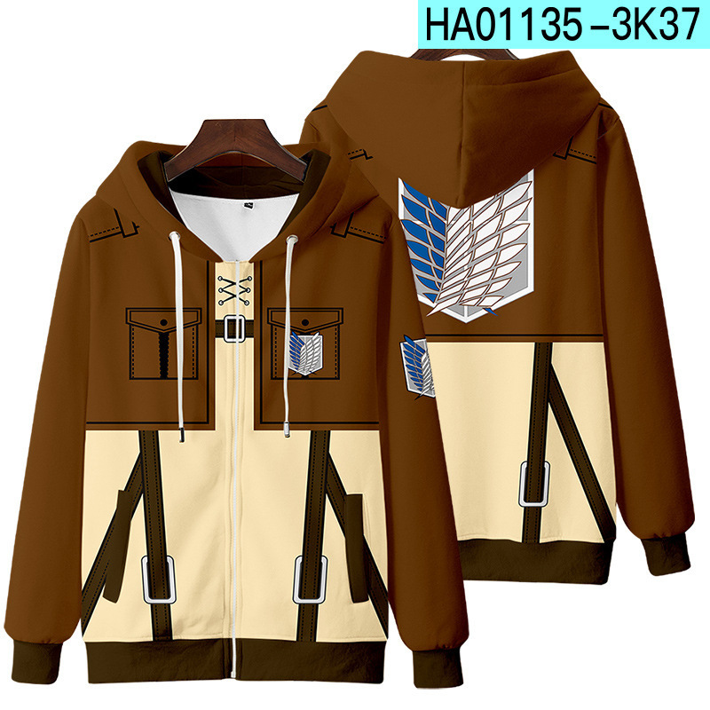 New Attack On Titan 3D Zipper  - مراجعة Winter Clothes Shop وسعره