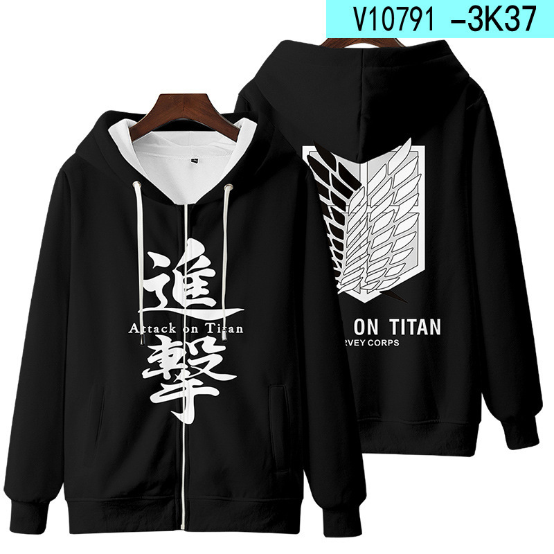 New Attack On Titan 3D Zipper  - مراجعة Winter Clothes Shop وسعره