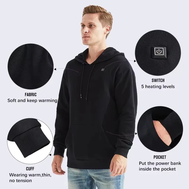 Women USB Heating Hoodies men  - مراجعة Jacket Winter Clothing وسعره