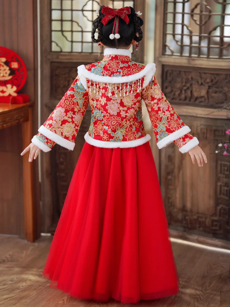 Winter Red Thicken Kids Hanfu  - مراجعة Winter Clothing Kids وسعره