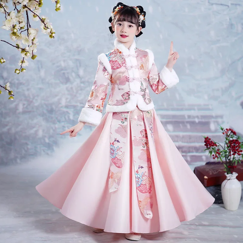 Winter Red Thicken Kids Hanfu  - مراجعة Winter Clothing Kids وسعره
